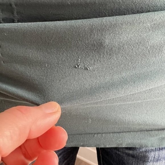 Athleta Women's Speedlight Seamless Tank Size S Green Rouched Sides Long Length - Picture 5 of 8